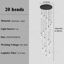Nordic Minimalist LED Chandelier for Rotating Staircase - Luxury Villa Pendant Light by Ljojo