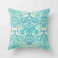 Ljojo Mint Green Geometric Animal Print Pillowcase for Home and Office Decor