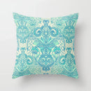 Ljojo Mint Green Geometric Animal Print Pillowcase for Home and Office Decor