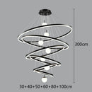 Modern Gold Ring LED Pendant Light Chandeliers for Living Bedroom Dining Room by Ljojo