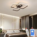LODOOO Modern Led Chandelier for Living Room Bedroom Black Acrylic Aluminum Kitchen Ceiling Chandeliers AC85-265 by Ljojo