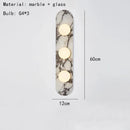 Ljojo Marble LED Wall Lamp White Glass Sconce for Indoor Spaces