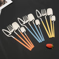 Ljojo Matte Flatware Set - Stainless Steel Knife Fork Spoon Dinnerware