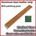 2026 Portable Knife Sharpening Stone - Aluminum Base Polishing Leather Strip - Kitchen Sharpening System by Ljojo