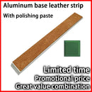 2026 Portable Knife Sharpening Stone - Aluminum Base Polishing Leather Strip - Kitchen Sharpening System by Ljojo