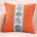 Ljojo Linen Chinese Pavilion Pattern Pillow Cover for Home Sofa Bedroom