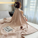 Ljojo 100% Cotton Muslin Throw Blanket - Lightweight Breathable Boho Throws