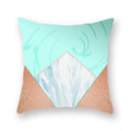 Geometric Marble Print Cushion Cover 45x45cm for Home Decor by Ljojo