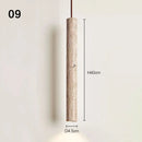 Ljojo Retro Yellow Stone Pendant Lamp Modern LED Lighting for Bedroom Dining Room