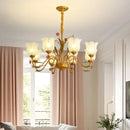 French Romance Flower Chandelier Retro Hanging Light for Home Decor LED Lamp by Ljojo