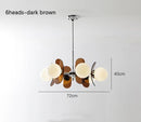 Ljojo Japanese Wabi-Sabi Retro Acrylic LED Pendant Light Flying Saucer Chandelier