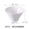 Ljojo Melamine Noodle Bowl Set - Japanese Style Ramen Bowls for Kitchen Tableware