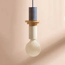 Ljojo Geometric Solid Wood LED Ceiling Chandelier Modern Nordic Minimalist Cream Dining Room Decor