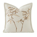 Ljojo Luxury Embroidered Bamboo Cushion Set - 45 * 45cm Square Handmade Pillow