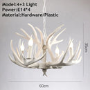 Ljojo Resin Antler Pendant Chandelier Industrial Deer Horn Lights House Decoration Fixtures