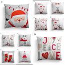 Ljojo Merry Christmas Santa Square Cushion Cover for Sofa and Home