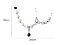 French Cream Designer Pearl Chandelier Luxury Pendant Light for Dining Table by Ljojo.