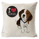 Dog Breed Cotton Linen Cushion Cover Set by Ljojo: Bull Terrier to Chihuahua & More