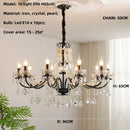 American Black Crystal Chandelier | European Art Decor Ceiling Light by Ljojo