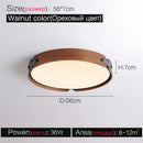 Ceiling Lamps Japanese Creative Walnut Bedroom Lamp Modern Round Lamp by Ljojo