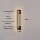 Ljojo Crystal Bubble Wall Light Modern LED Fixture for Bedroom Living Room Home Decor