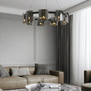 Modern Amber Glass Chandelier Luxury Hanging Lamp Home Decoration for Living Room by Ljojo