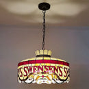 52CM European Style Stained Glass Chandelier - Swensens Ice Cream Restaurant Lighting - E27 Large Bulb