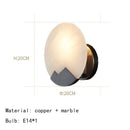 Ljojo Marble Wall Lights Copper Finish E14 Bulb Sconce 110-240V