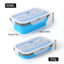 Ljojo Silicone Lunch Box Spoon Portable Bento Container 900ml