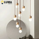 Ljojo Yellow Travertine Pendant Light for Bedside - Natural Chandelier with Wabi-Sabi Style