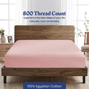 Ljojo Luxury 800TC Egyptian Cotton Bed Sheet Set, Ultra Soft Solid 3-Piece Kit