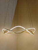 Ljojo Line Art LED Chandelier Modern Designer 3D Curved Pendant Lamp for Home Decor