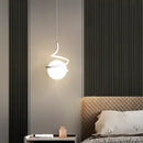 Nordic Bedroom Headboard Pendant Light Modern Minimalist Luxury Bedside Lamp by Ljojo