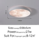 Ljojo Lunar LED Ceiling Light: Modern Circular Bedroom Lamp