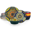 Ljojo 12/16/18/24-Piece Stoneware Dinnerware Set in Bohemian Style