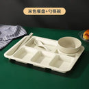 Ljojo Meal Plate Set - Fast Food Bowls Separation Plate Bowl Cup Dinner Set