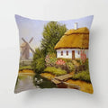 American Country Oil Painting Landscape Pillowcase by Ljojo for Home & Office Decor