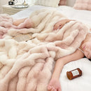 Ljojo Long Fur Rabbit Plush Blanket
