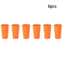Ljojo 24-Piece Orange Wheat Cutlery & Dinnerware Set for Unbreakable Dining Experience