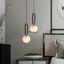 Ljojo Marble Pendant Light Modern Copper Chandelier for Living Room