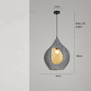 Wabi Sabi Resin LED Chandelier Minimalist Pendant Lamp - for Home Decor by Ljojo