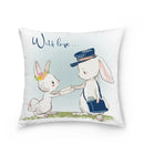 Easter Bunny Polyester Throw Pillow for Home Decor Sofa by Ljojo