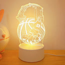 Basketball 3D Night Light USB Bedside Lamp by Ljojo - Sports Bedroom Decoration