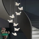 Crystal Butterfly Pendant LED Lamp for Bedroom Decor by Ljojo - Elegant Indoor Lighting Fixtures