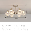 Modern LED Glass Ball Chandelier Pendant Light for Home Decor by Ljojo