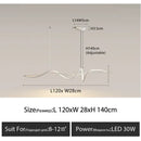 Ljojo LED Chandelier: Nordic Style Aluminum Alloy Pendant Light for Living Room & Dining Area