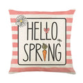 Easter Bunny Eggs Pillowcase 45x45cm Linen Pillow Covers, Ljojo Home Decor Brand