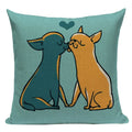 Ljojo Love Pug Dog Cushion Cover Sleep Dog Throw Pillow Case