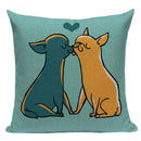 Ljojo Love Pug Dog Cushion Cover Sleep Dog Throw Pillow Case