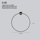 Ljojo LED Round Ring Wall Lamps Modern Home Decor for Living Room and Bedroom